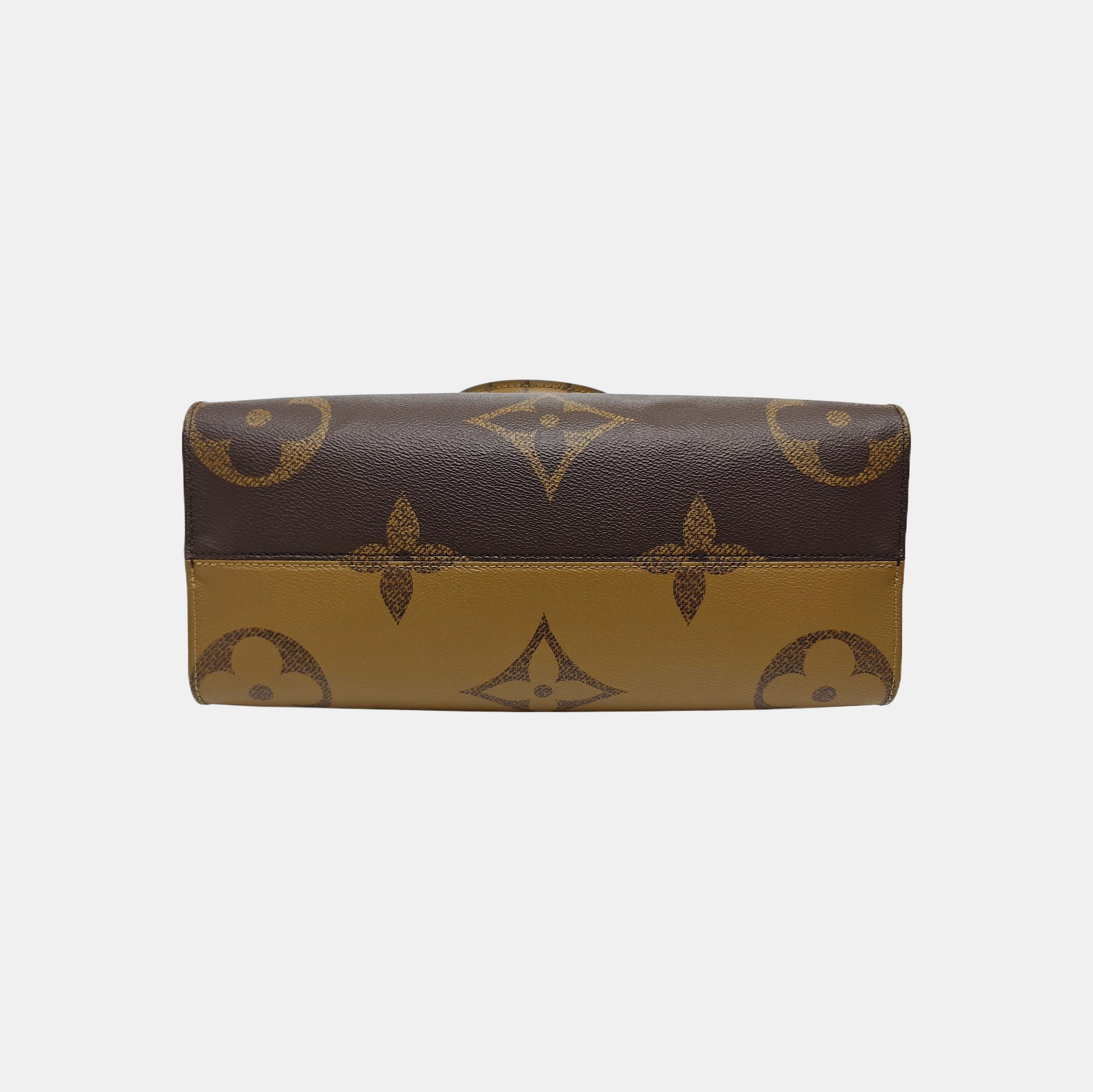 ONTHEGO MM Monogram Coated Canvas Brown