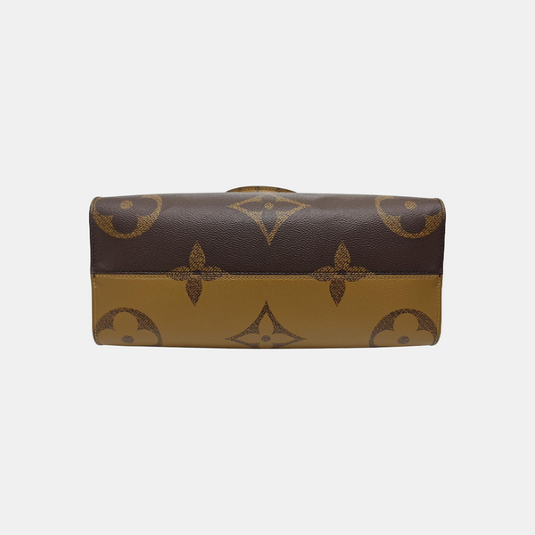 ONTHEGO MM Monogram Coated Canvas Brown