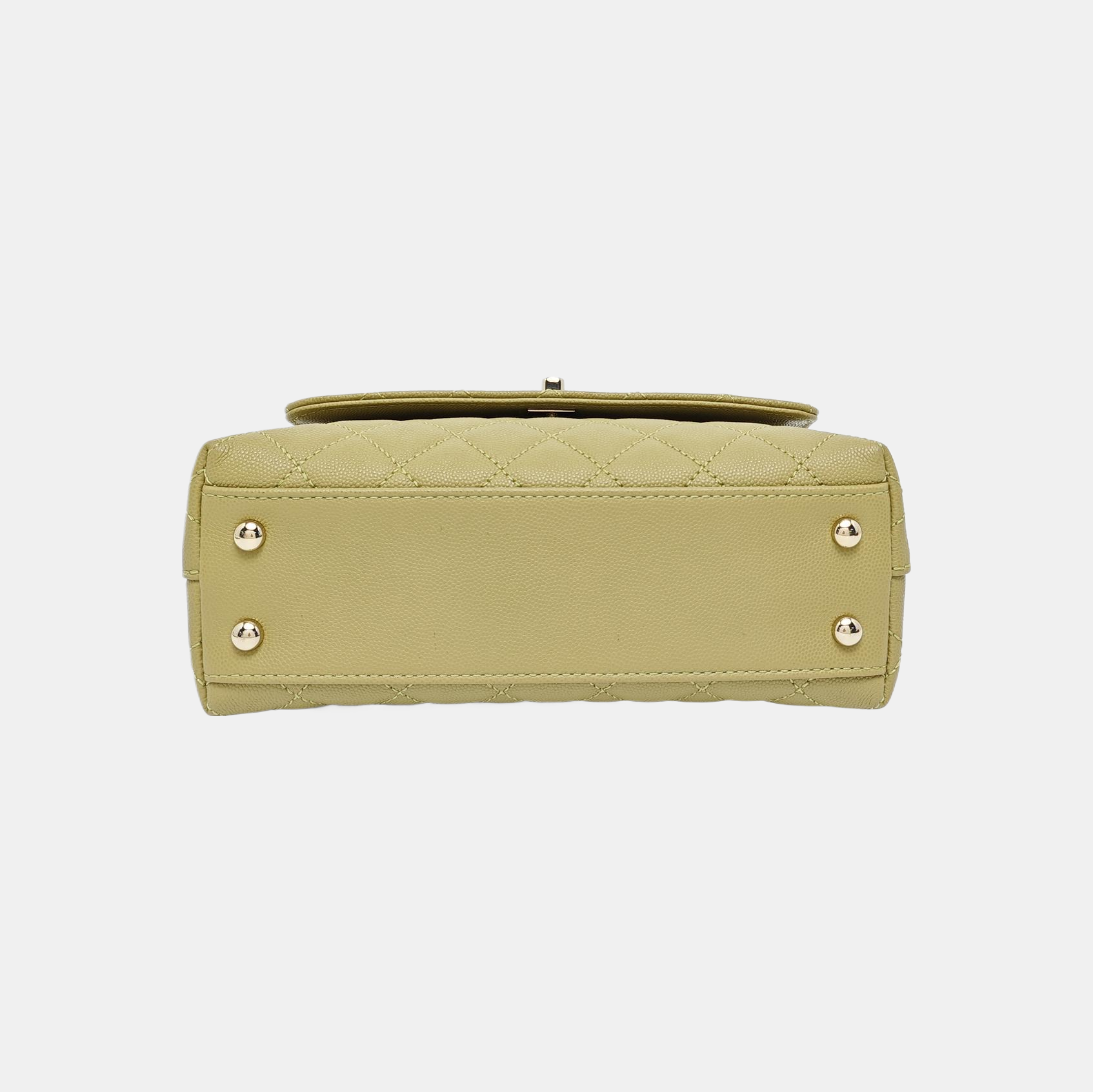 Authenticated pre-owned  COCO HANDLE Grained Calfskin Green - Shoulder Bag at Looply