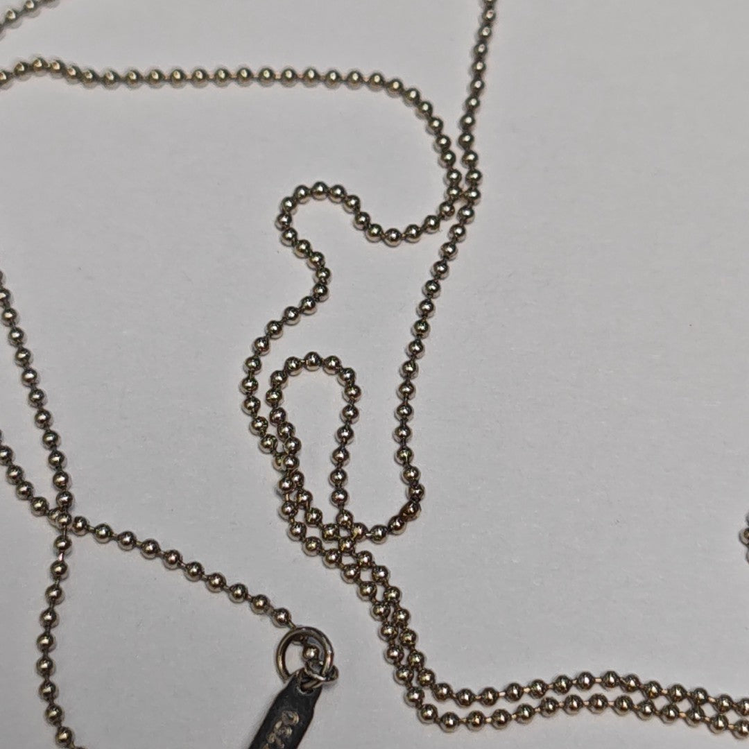 18k White Gold Silver Necklace