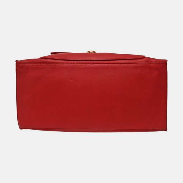 Padlock Work Calfskin Red
