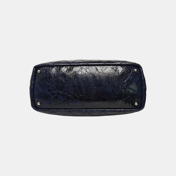 Quilted Calfskin Shoulder Bag Blue