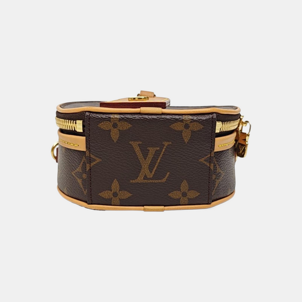 BOITE CHAPEAU Mini Monogram Coated Canvas Brown