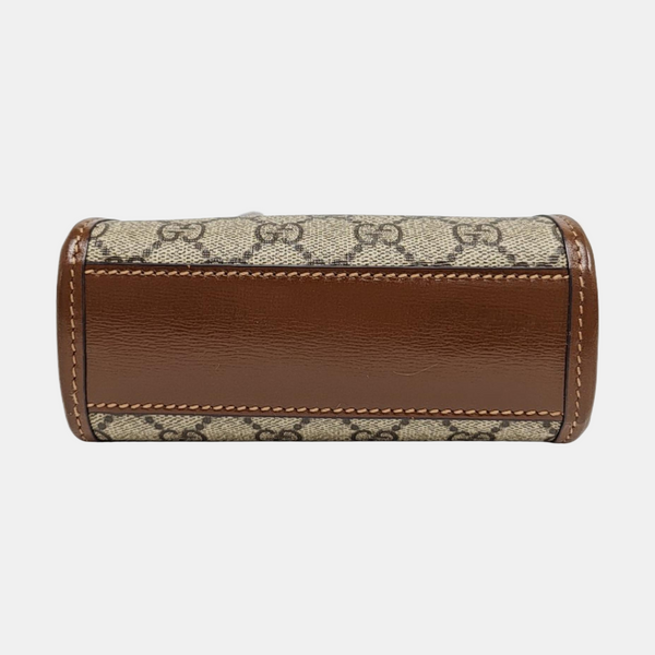 Retro Mini Monogram Coated Canvas Beige
