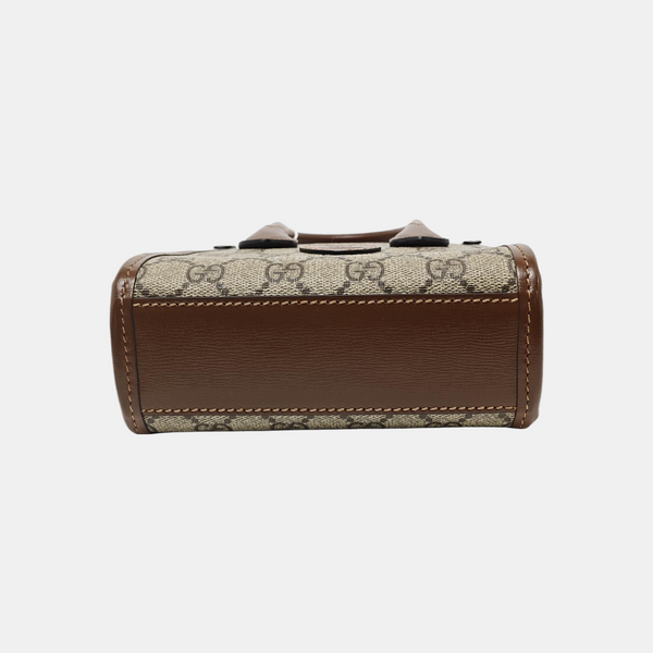 Retro Mini Monogram Coated Canvas Beige