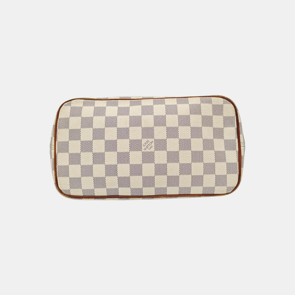 SALEYA PM Damier Azur Coated Canvas White