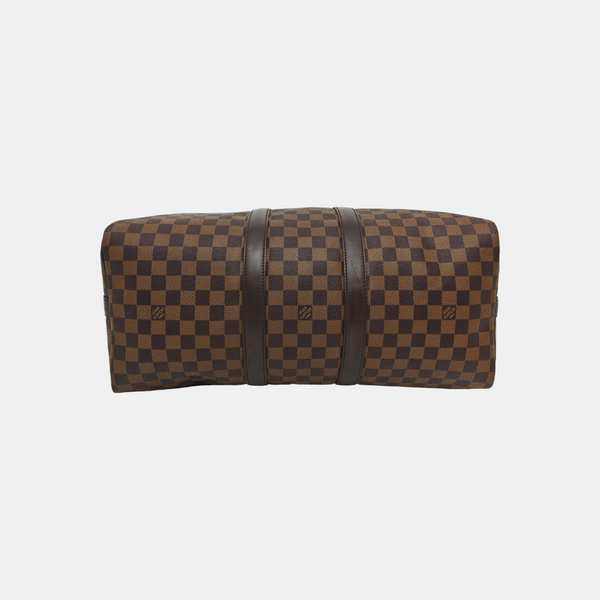 KEEPALL 45 Damier Ebene Coated Canvas Brown