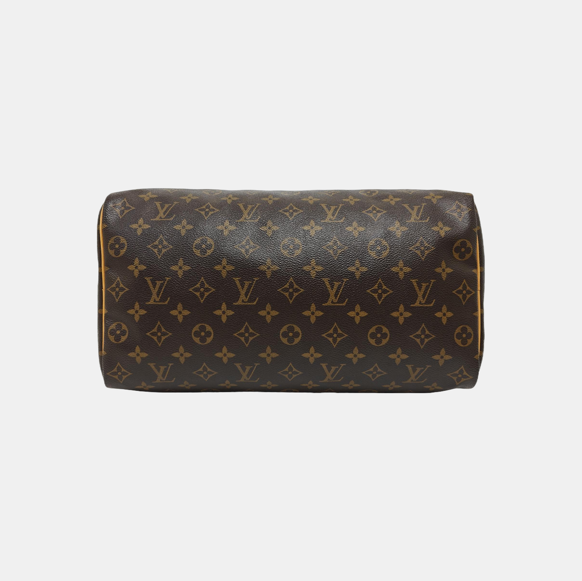 SPEEDY 35 Monogram Coated Canvas Brown