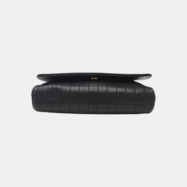 Quilted Calfskin Shoulder Bag Black
