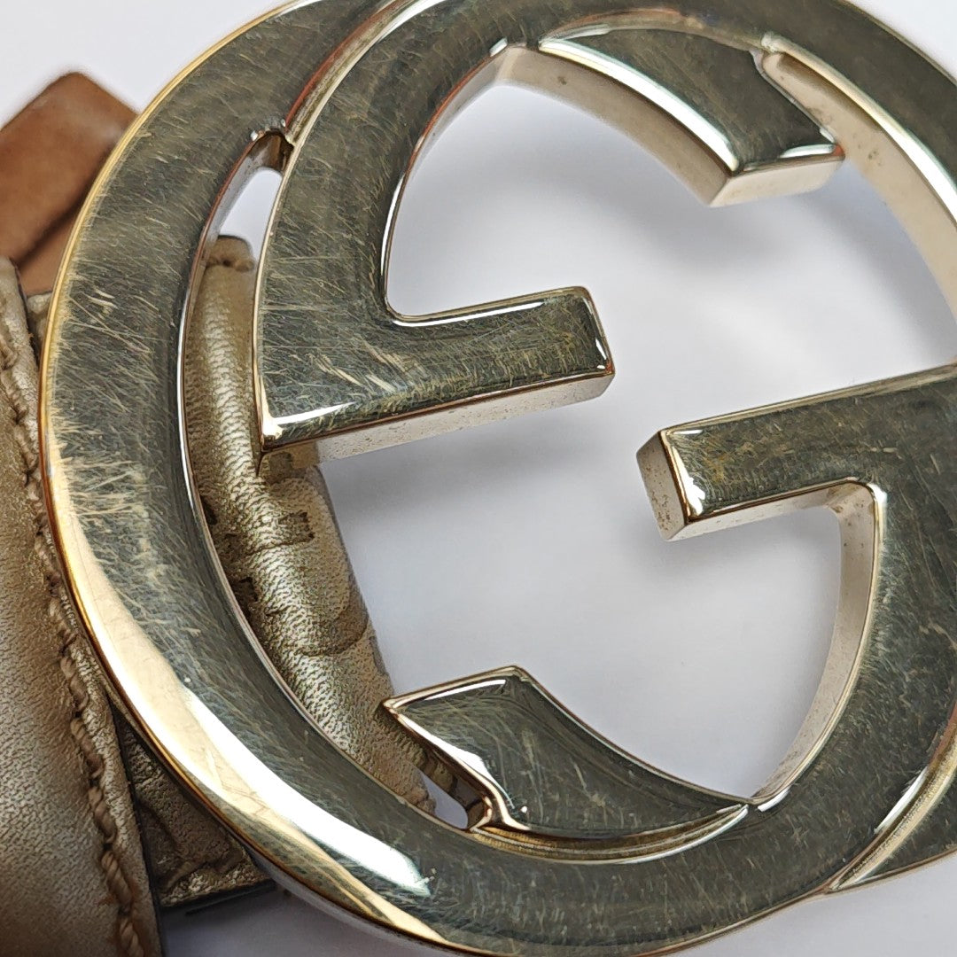 Leather Belt Gold