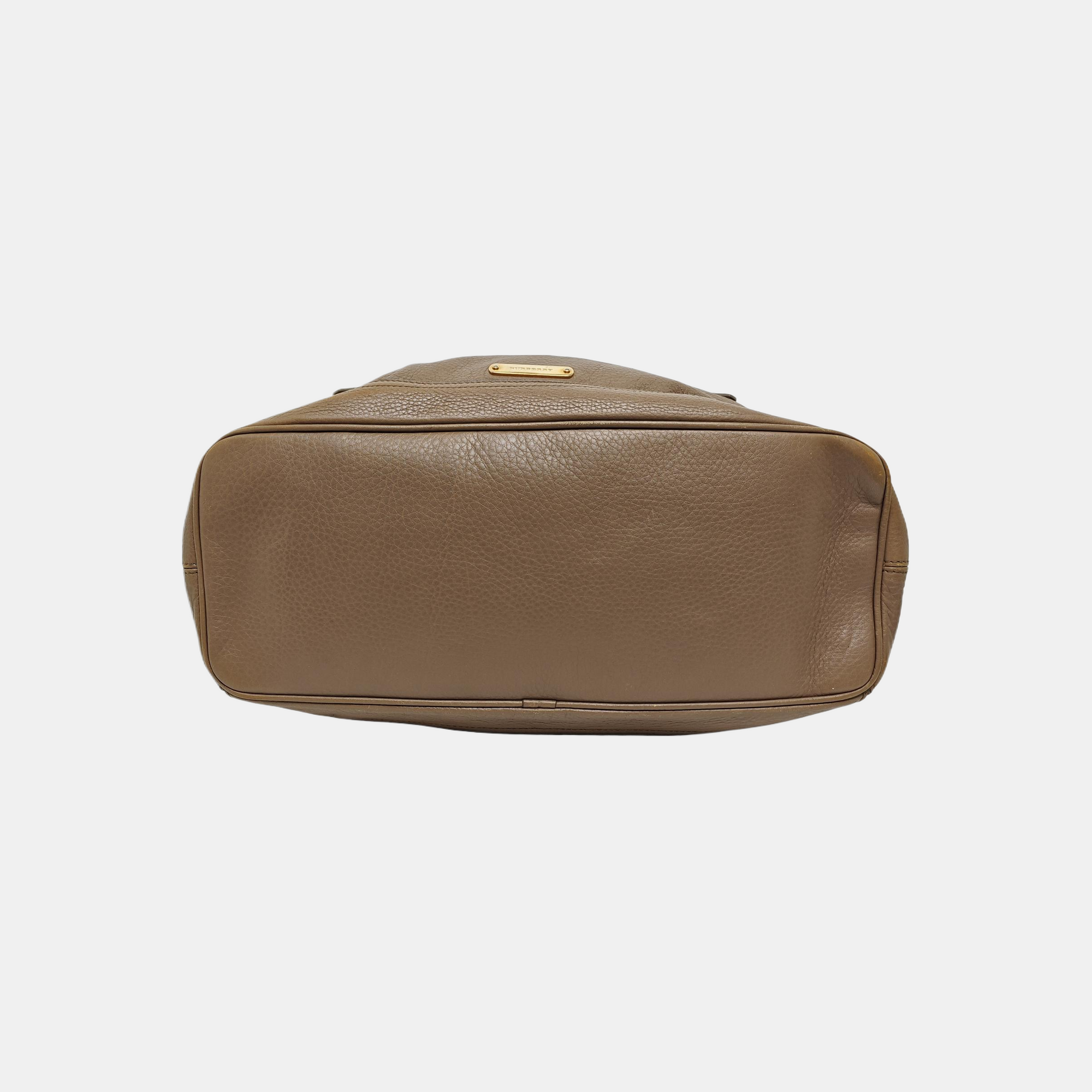 Calfskin Shoulder Bag Brown