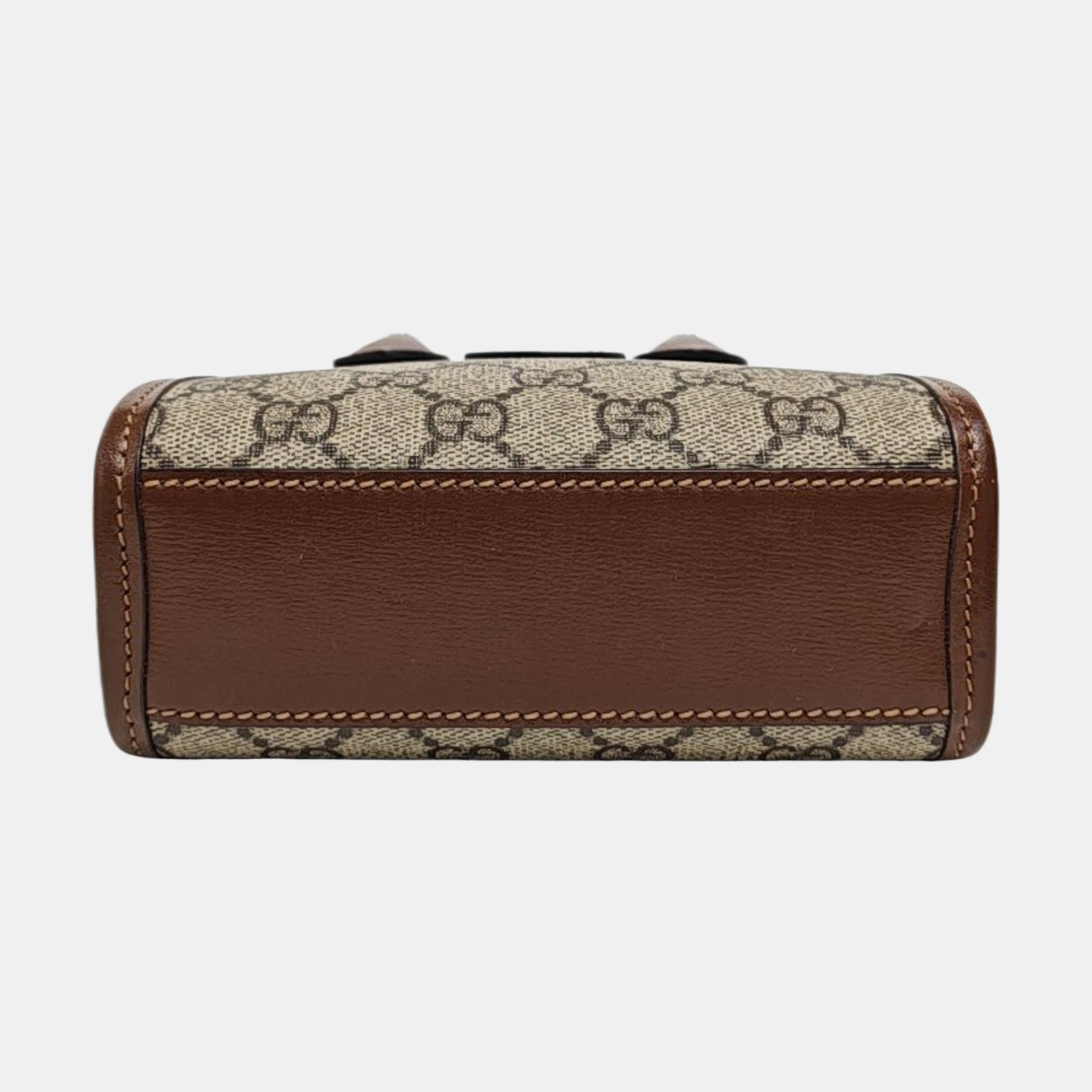 Retro Mini Monogram Coated Canvas Beige