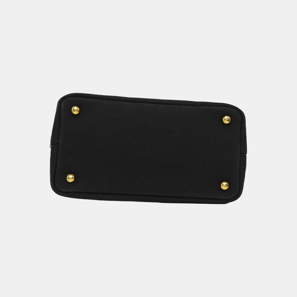 Denim Quilted Canvas Black