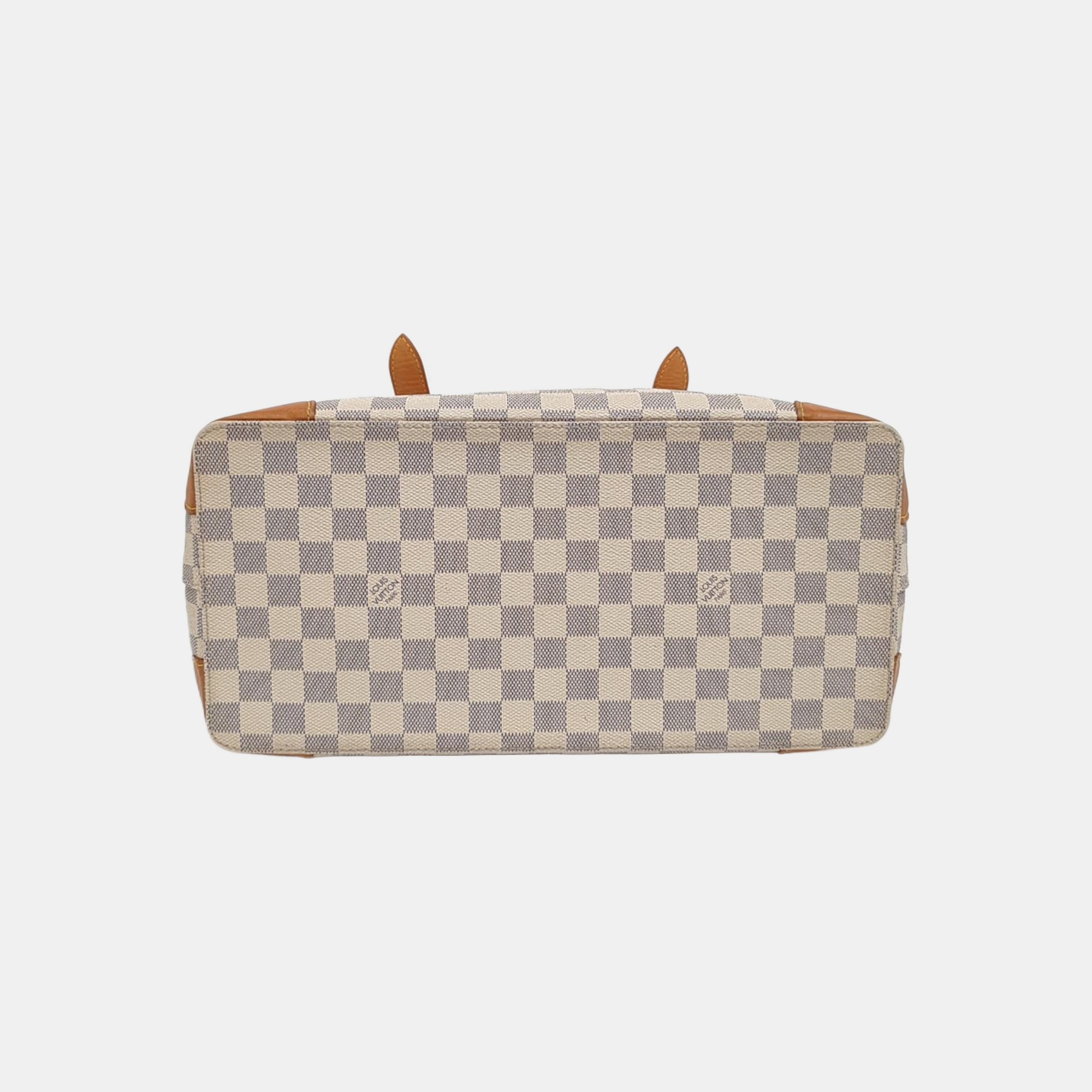 HAMPSTEAD MM Damier Azur Coated Canvas White
