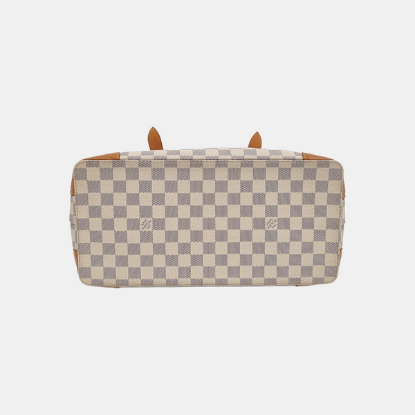 HAMPSTEAD MM Damier Azur Coated Canvas White
