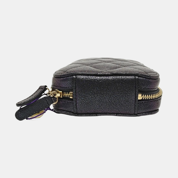 Quilted Grained Calfskin Metallic