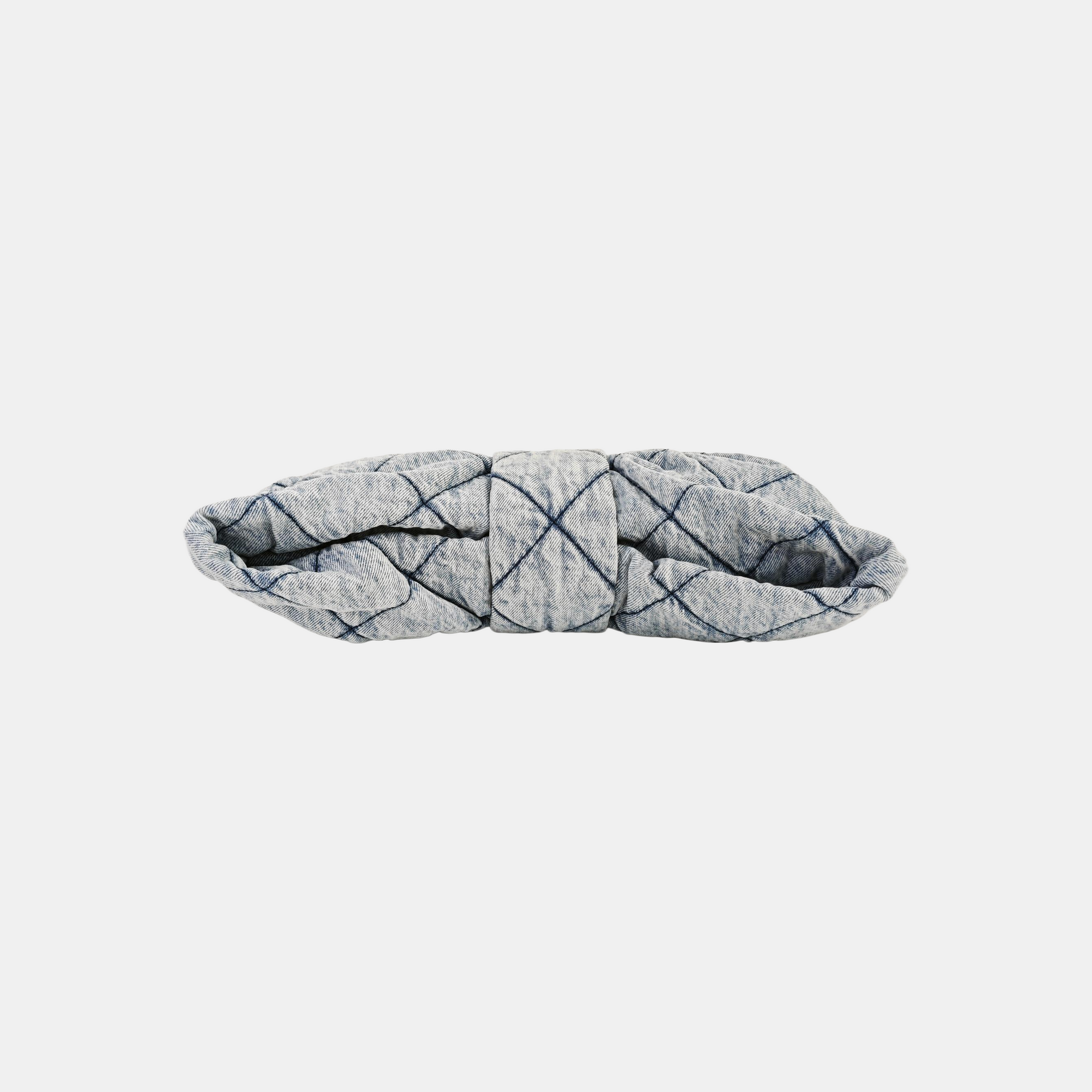 Quilted Denim Shoulder Bag Blue