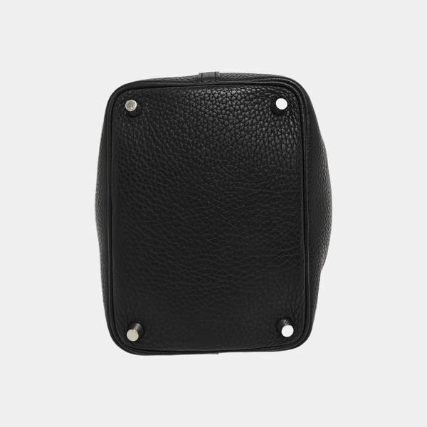 Authenticated pre-owned  Picotin Lock 18 Clemence Black - Bucket Bag at Looply