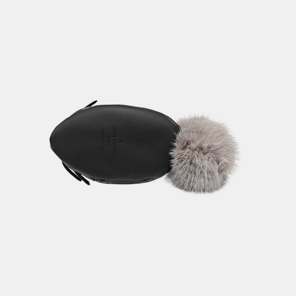Monogram Coated Canvas Key Pouch Black