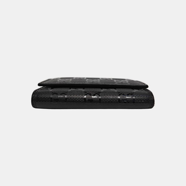 Monogram Coated Canvas Key Pouch Black