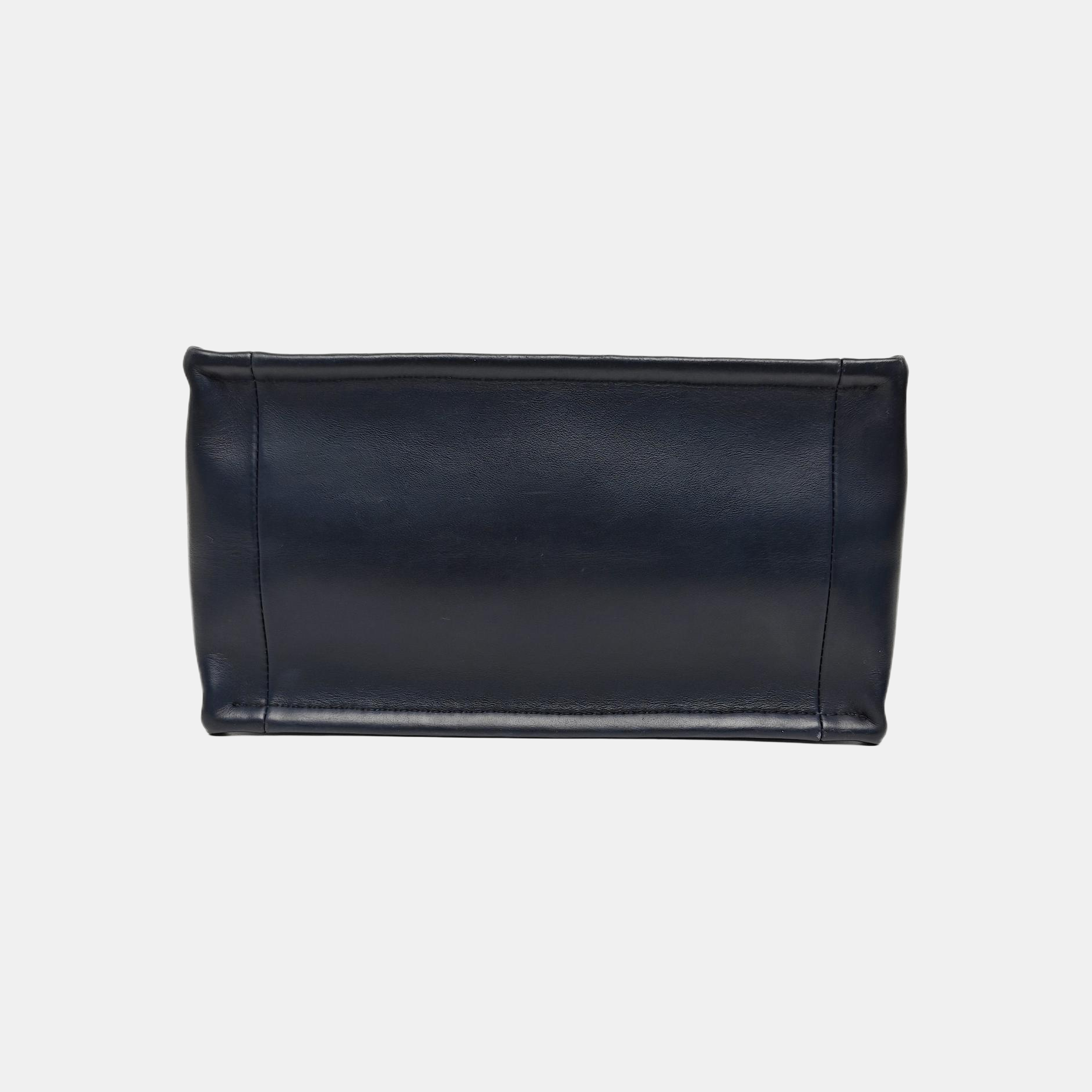 Book Tote Small Oblique Canvas Blue