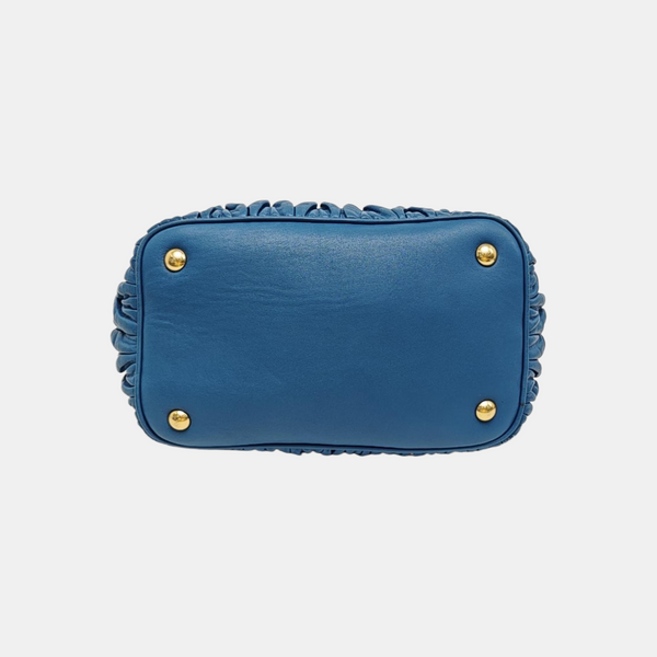 Quilted Lambskin Tote Bag Blue