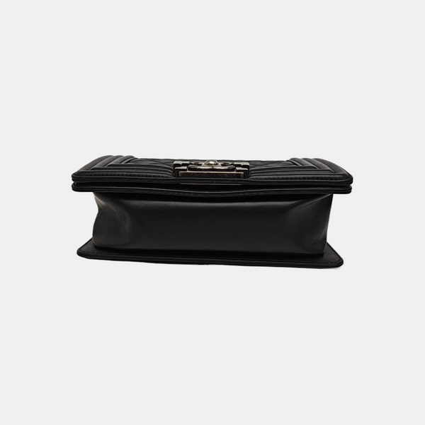 BOY CHANEL Small Quilted Calfskin Black