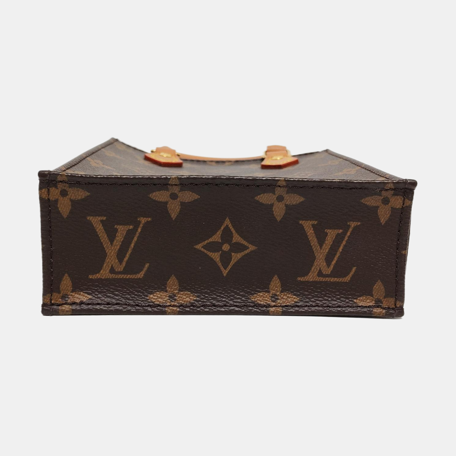 SAC PLAT Mini Monogram Coated Canvas Brown