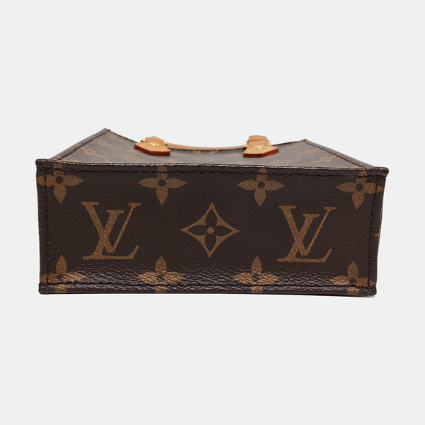 SAC PLAT Mini Monogram Coated Canvas Brown