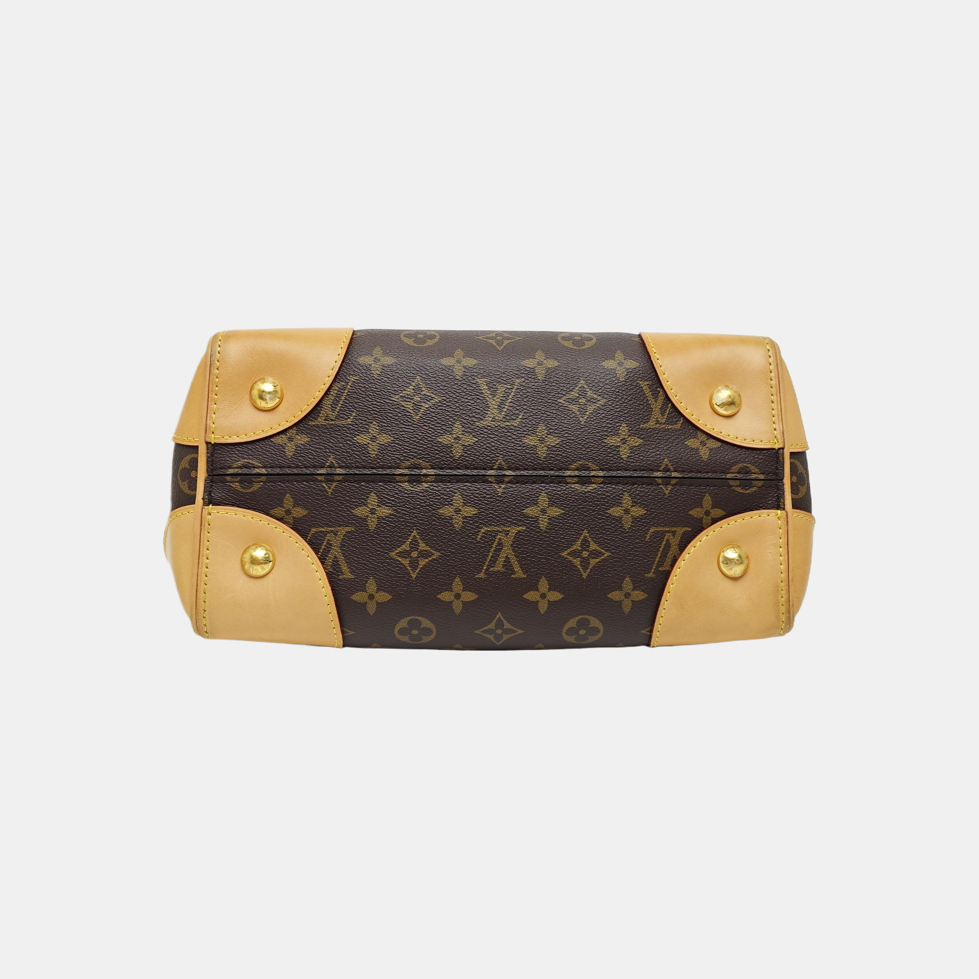 PHENIX Monogram Coated Canvas Brown