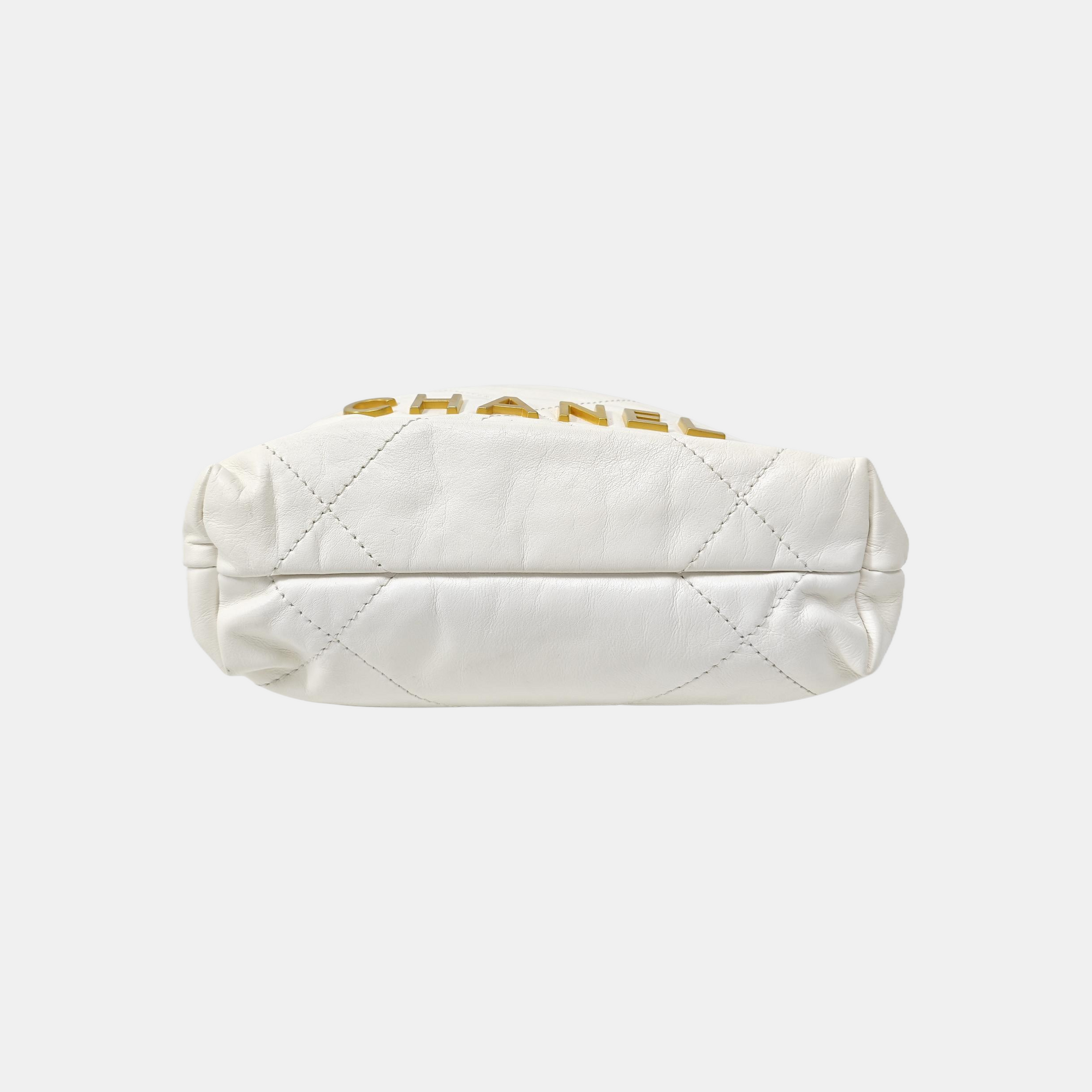 CHANEL 22 Mini Quilted Calfskin White