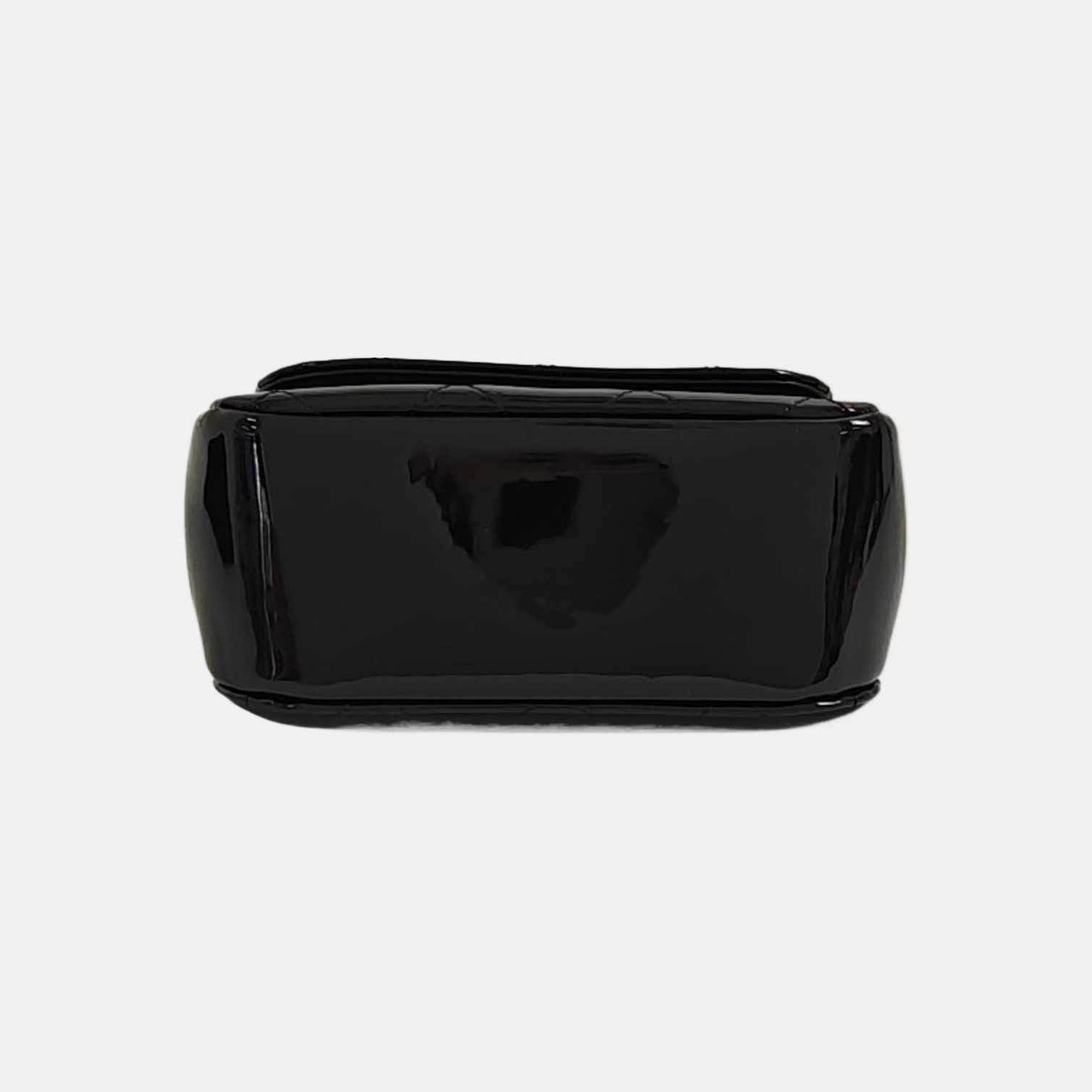 Quilted Patent Leather Crossbody Bag Black
