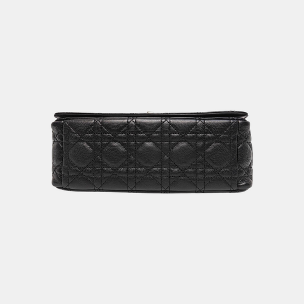 Authenticated pre-owned  Dior Caro Medium Quilted Calfskin Black - Shoulder Bag at Looply