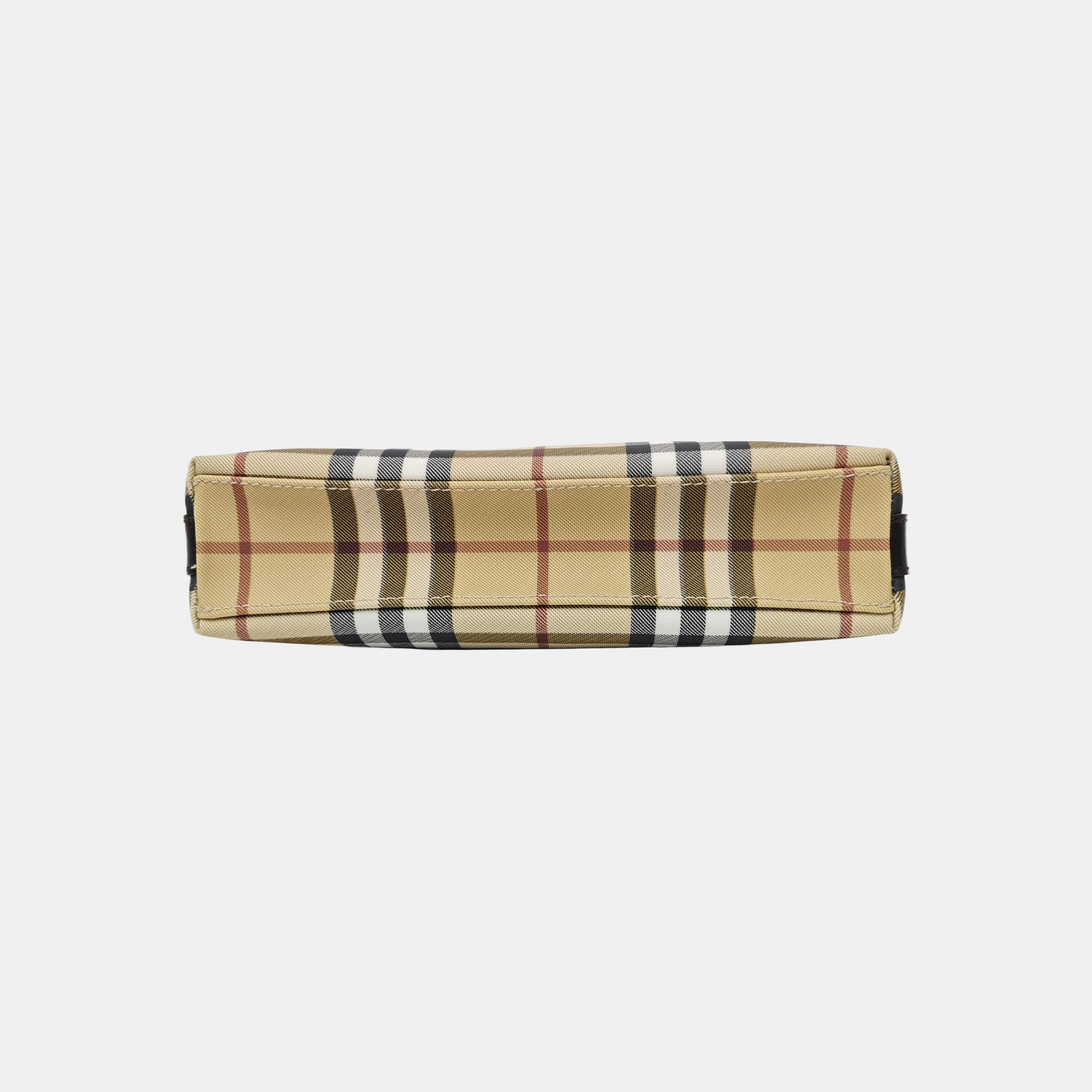 Coated Canvas Top Handle Bag Beige