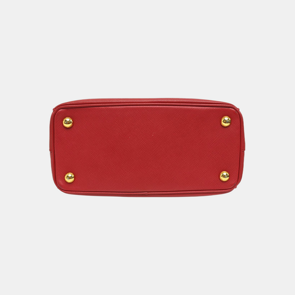 Galleria Small Saffiano Calfskin Red