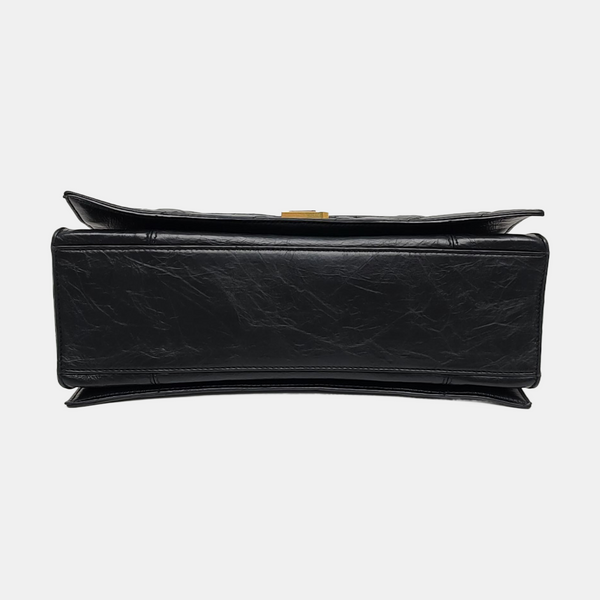 Crush Medium Quilted Calfskin Black