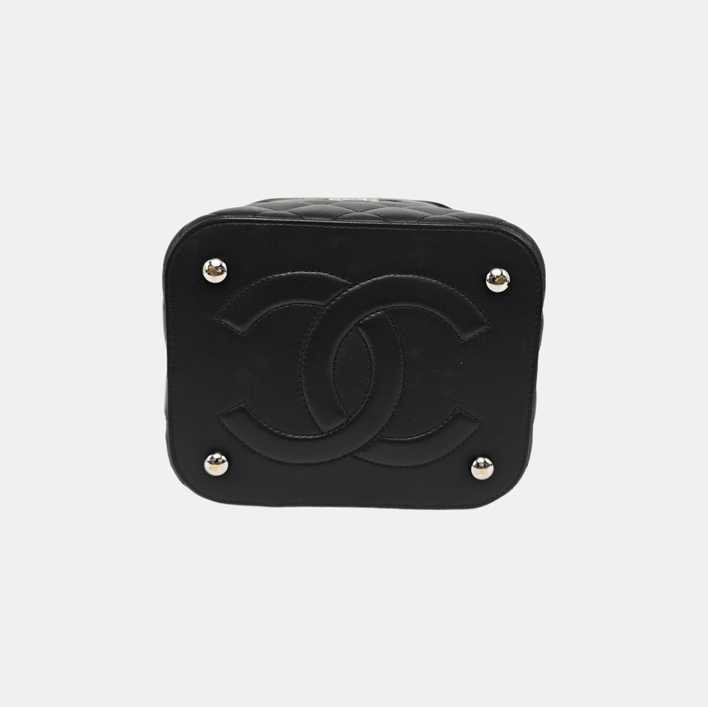 Authenticated pre-owned  VANITY CASE Quilted Lambskin Black - Shoulder Bag at Looply