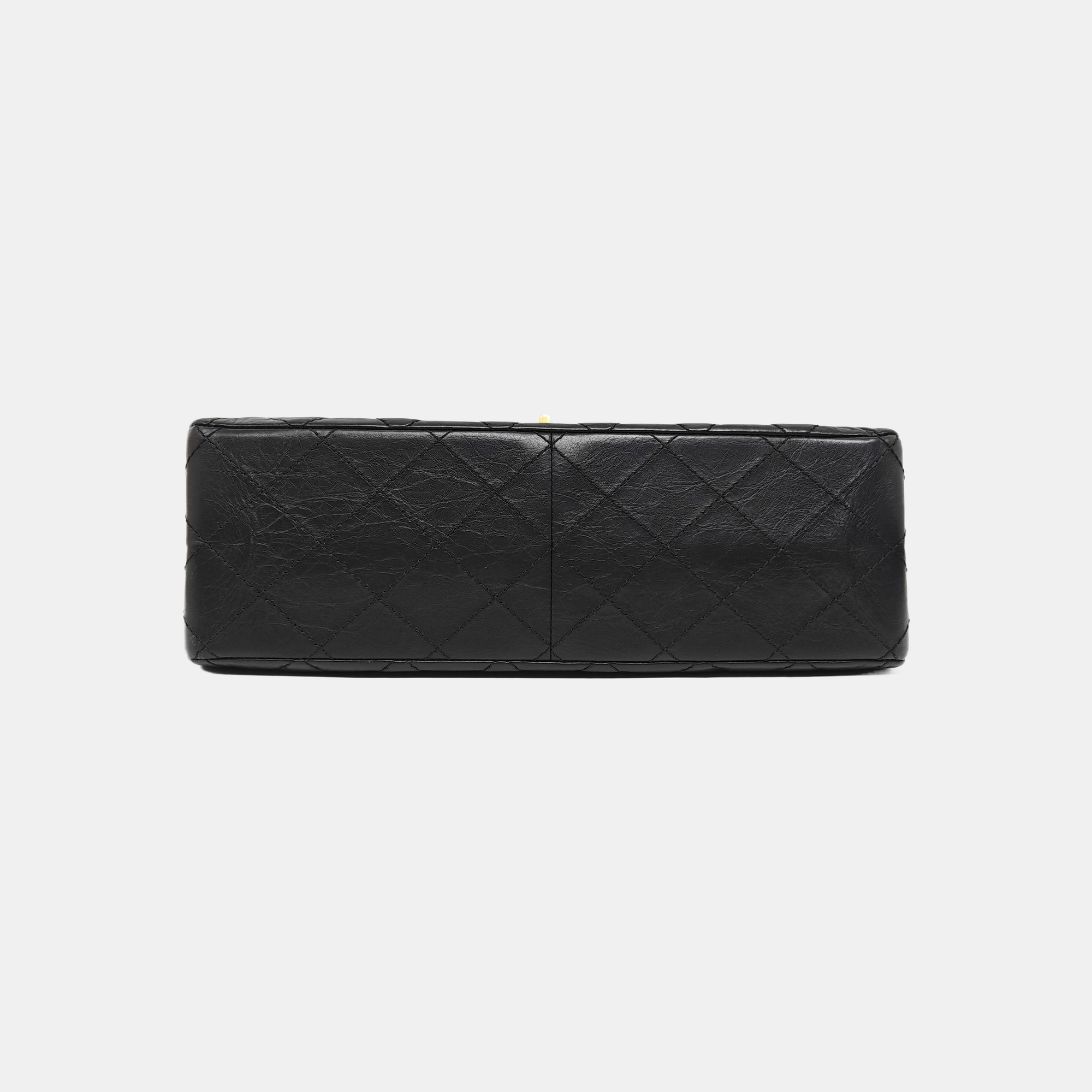 2.55 Maxi Quilted Calfskin Black
