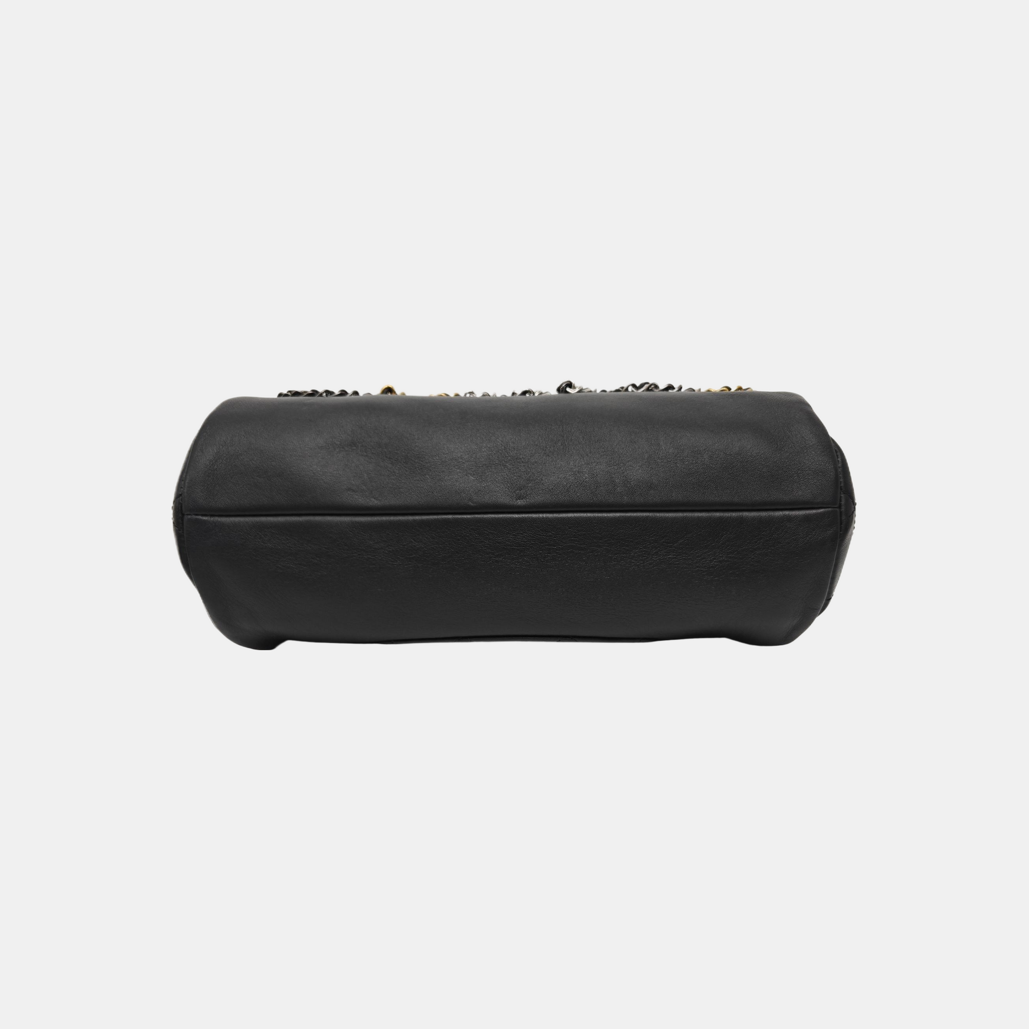 Quilted Calfskin Shoulder Bag Black