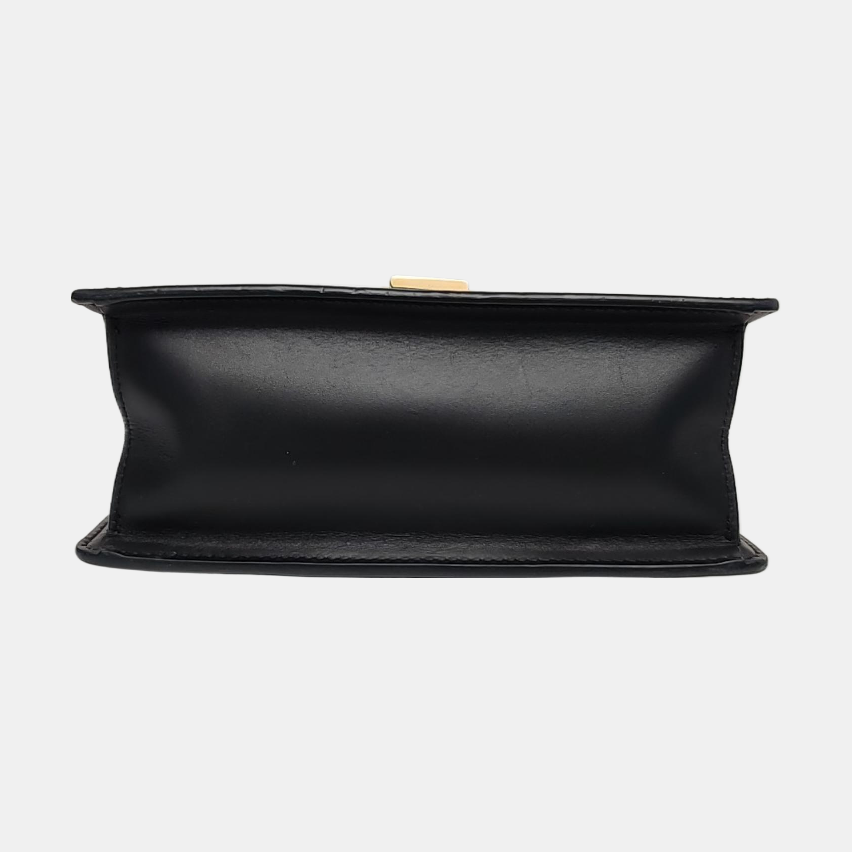 Authenticated pre-owned  Sylvie Mini Calfskin Black - Shoulder Bag at Looply