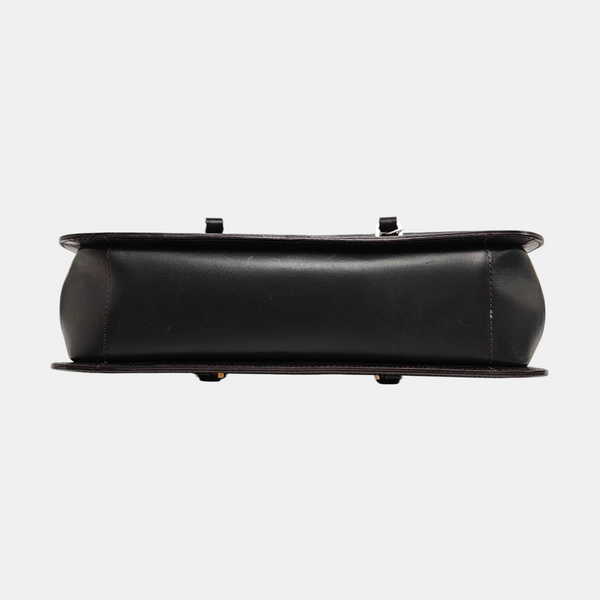 Calfskin Top Handle Bag Black