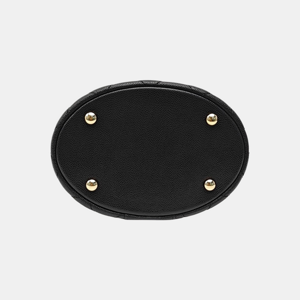 VANITY CASE Medium Quilted Grained Calfskin Black