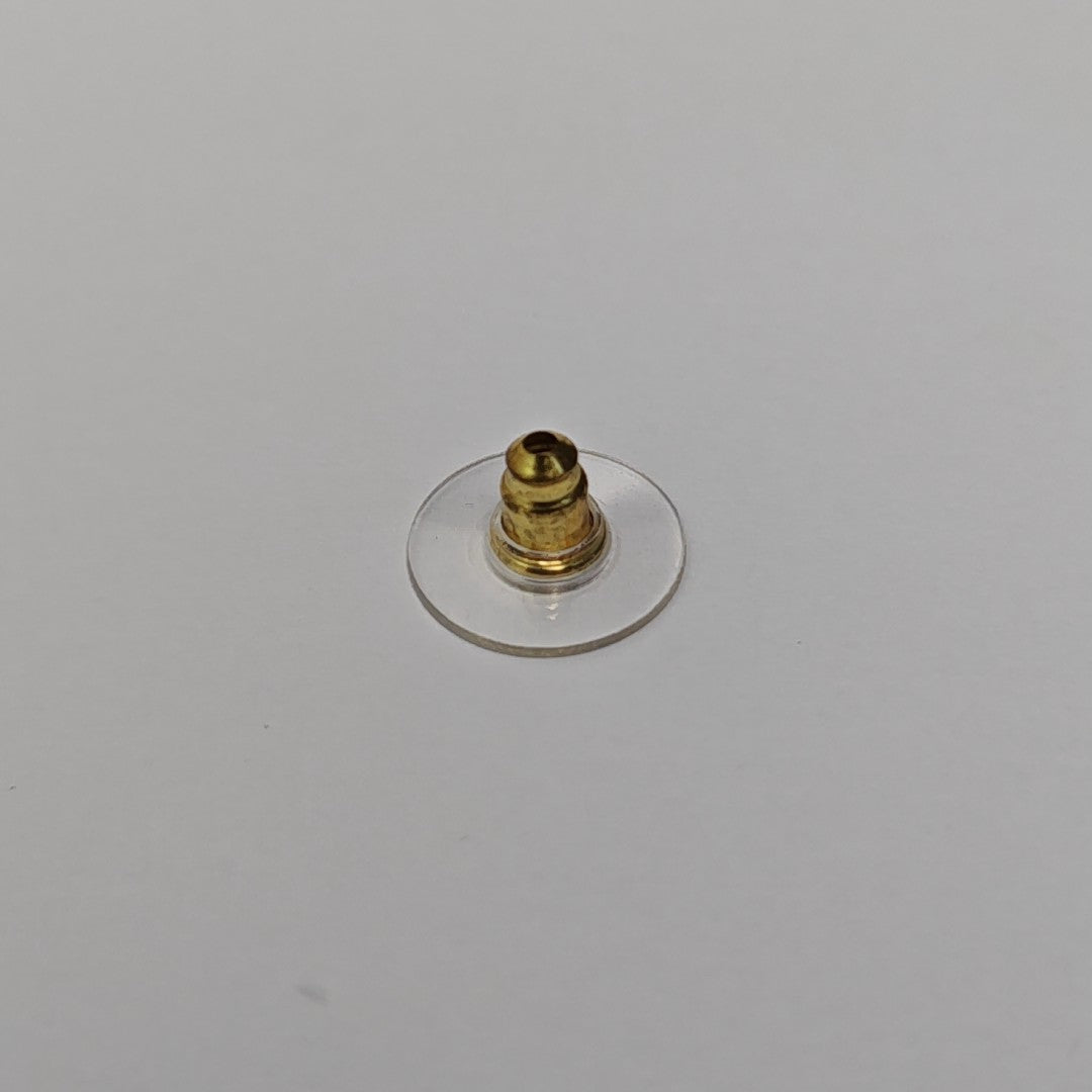 CC Logo Brass Gold Stud Earrings