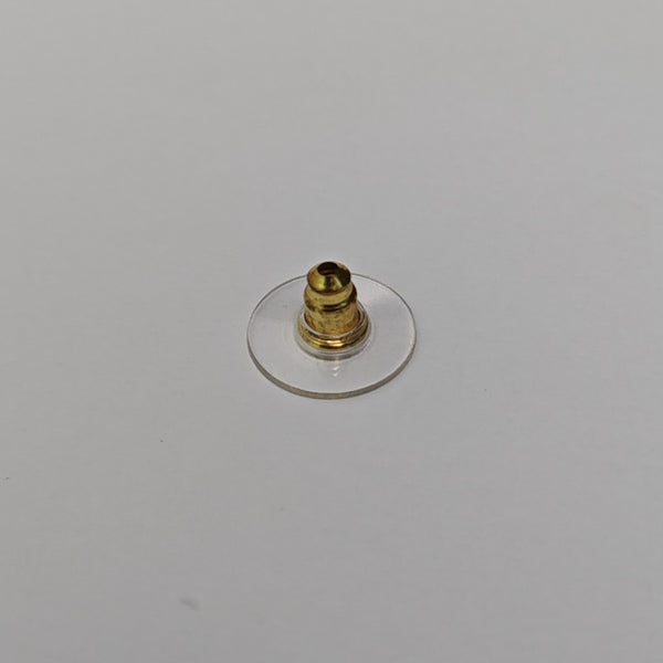 CC Logo Brass Gold Stud Earrings