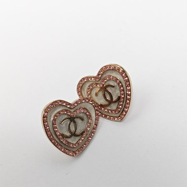 Metal White Stud Earrings