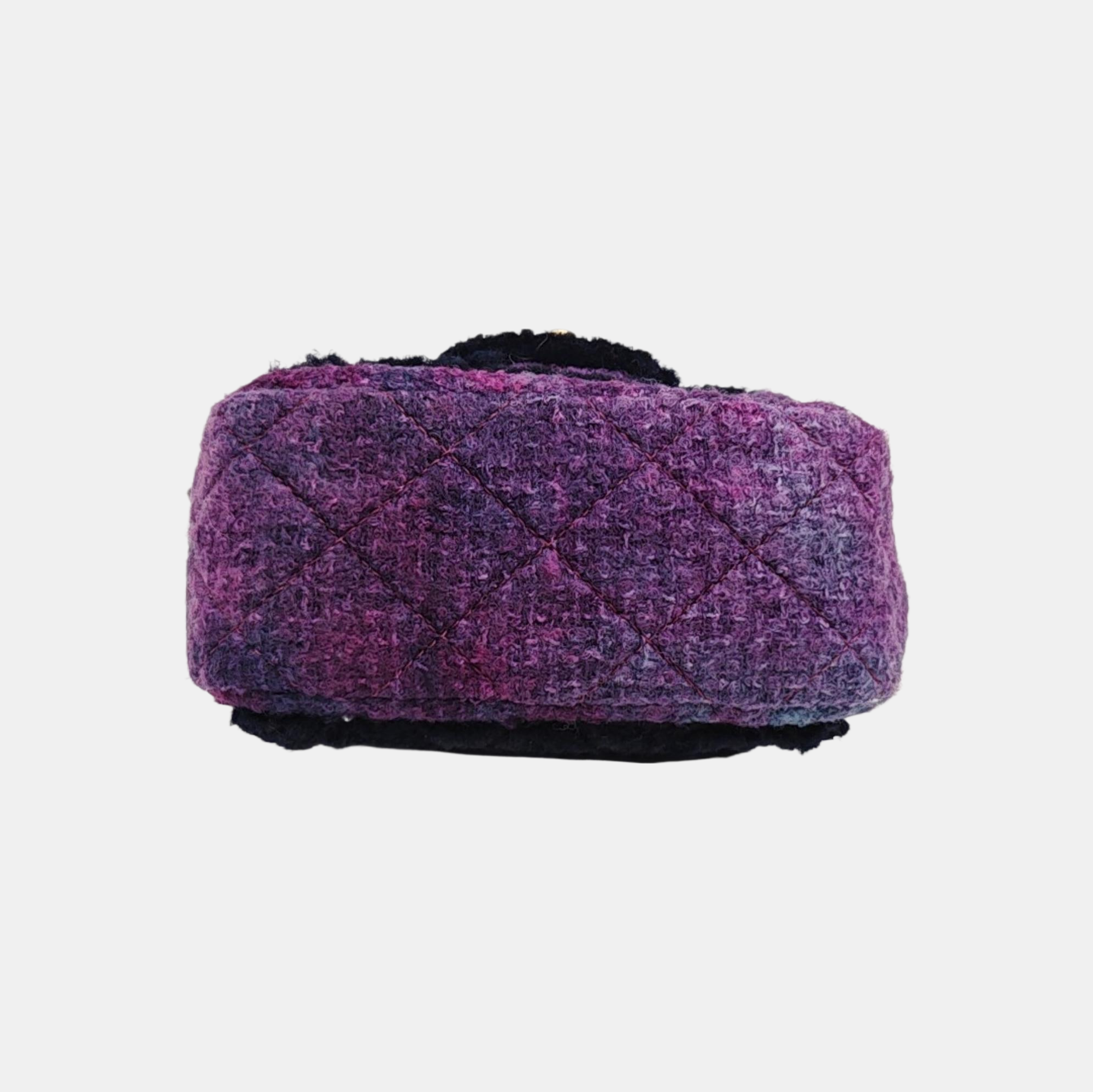 CLASSIC FLAP Mini Quilted Wool Black