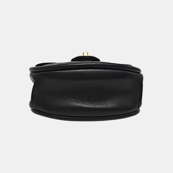 Quilted Calfskin Shoulder Bag Black