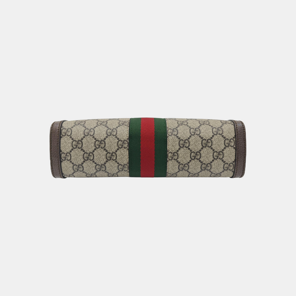 Ophidia Small Monogram Coated Canvas Beige