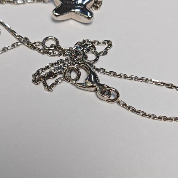Jeux De Liens 18k White Gold Silver Necklace