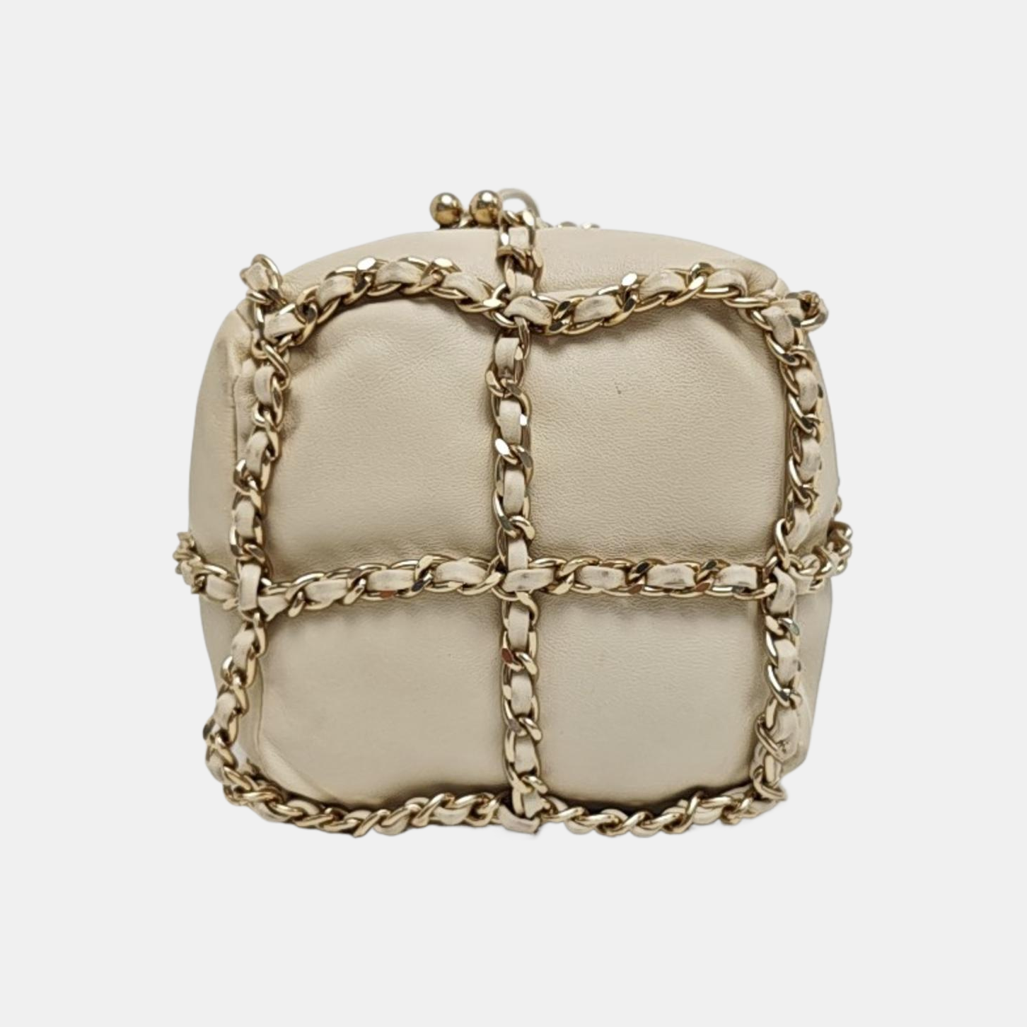 DRAWSTRING Lambskin Beige